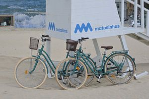 Radfahren am Strand von Matosinhos
