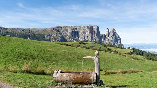 Uitzicht op de Schlern vanaf de Seiser Alm