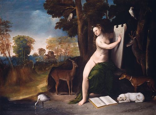 Dosso Dossi, Circe en haar geliefden in een landschap, ca. 1525