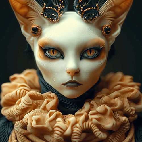 Catwoman in fashion mode