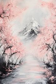 Flower path to the mountains by Poster Art Shop