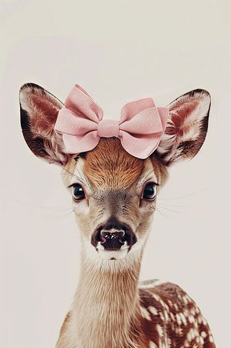 Fawn with bow
