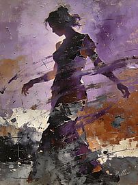 Fragmentierte Bewegung – Abstrakter weiblicher Ausdruck von Mellow Art