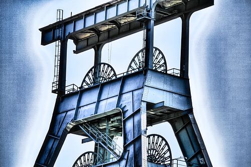 Schachttoren in het Ruhrgebied