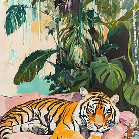 The tiger rests by Niklas Maximilian
