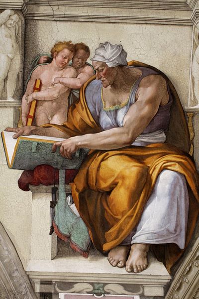 Michelangelo. Sixtijnse Kapel, Sibille Cunaea van 1000 Schilderijen