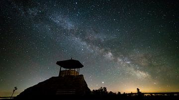 Allemagne, voie lactée galaxie étoiles du ciel étoilé panorama de nuit sur adventure-photos
