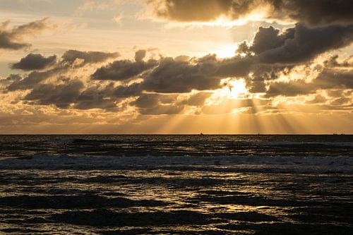 Coucher de soleil sur la mer