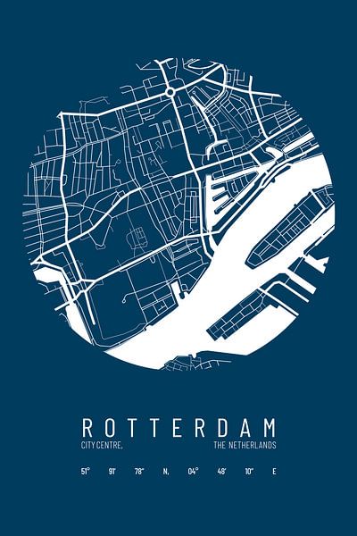 City map Rotterdam IV by Walljar