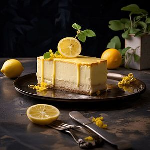 Zitrusumarmung im Käsekuchen