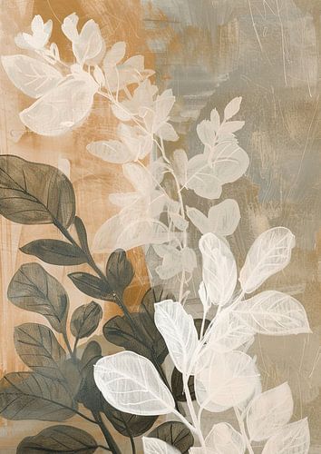 Vrolijke Planten Schilderij | Planten achtergrond