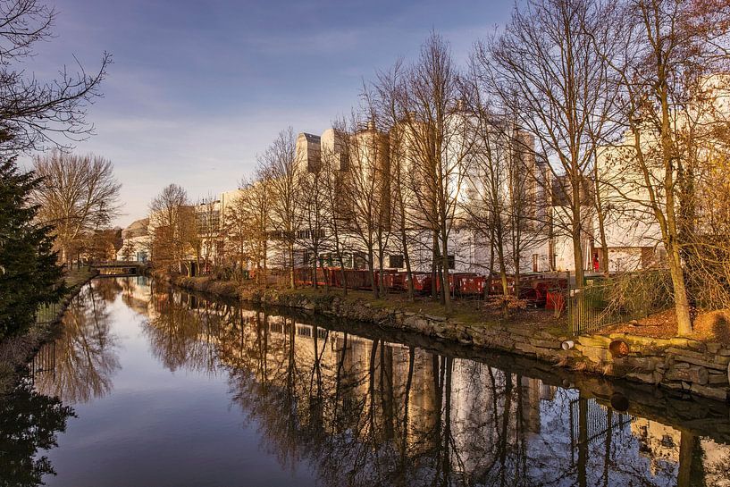 Zonsondergang bij Brand bierbrouwerij in Wijlre van Rob Boon