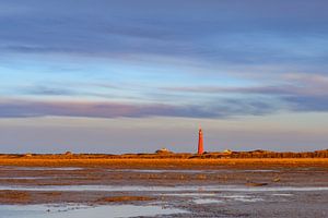 Schiermonnikoog panoramic view at the beach with the lighthouse by Sjoerd van der Wal Photography