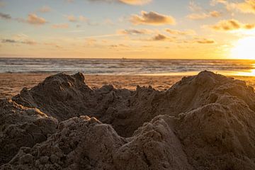Sandburg im Sonnenuntergang