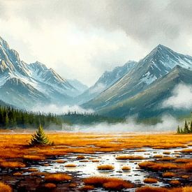 Moorlandschaft im Nebel von AidasignArt