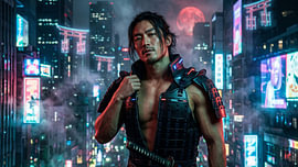 Samurai Japan in neon culture by my pixel art