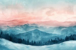 Wintertraum - Morgendämmerung in den Bergen