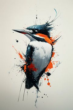 Explosie van Kleur Abstracte IJsvogel van Eva Lee