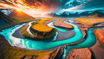 Paysage de rêve avec rivière sur Mustafa Kurnaz