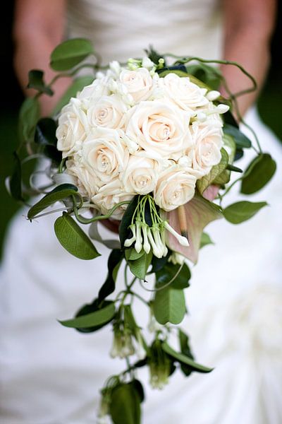 Bouquet de la mariée rose clair par Ties van Veelen