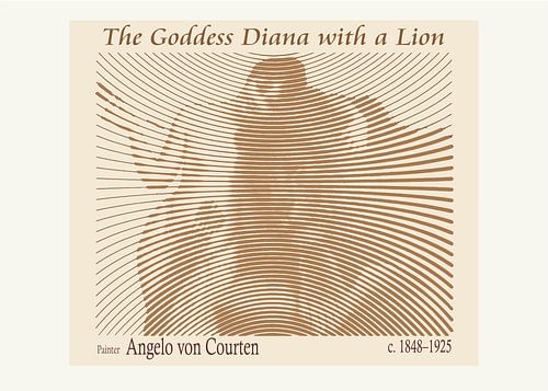 Die Göttin Diana mit einem Löwen von DOA Project