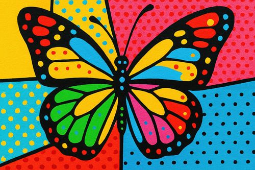 Grafische vlinder met stippen