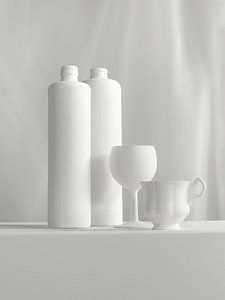 Nature morte en nuances de blanc