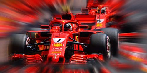 Kimi leading Seb
