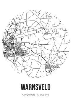 Warnsveld (Gelderland) | Karte | Schwarz und Weiß von Rezona