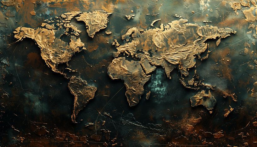 Carte du monde vintage par TheXclusive Art