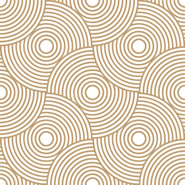 Japanische abstrakte geometrische Kunst in Gelb auf Weiß 4 von Dina Dankers
