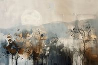Moderne und abstrakte Landschaft in Erdtönen von Japandi Art Studio Miniaturansicht