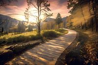 mountain path in autumn