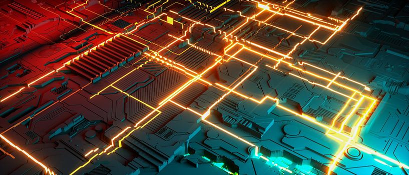 Ein futuristischer technologie Hintergrund von Rainer Zapka