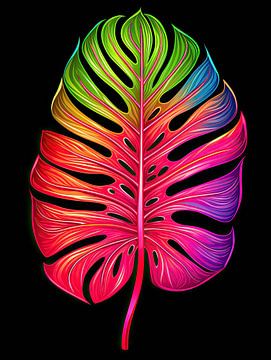 Neon monstera by Bert Nijholt