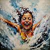 Glimlachend in het water van Jan Keteleer (JanKé): Een reis voorbij het canvas