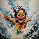 Smiling into the water by Jan Keteleer (JanKé): A Journey Beyond the Canvas thumbnail