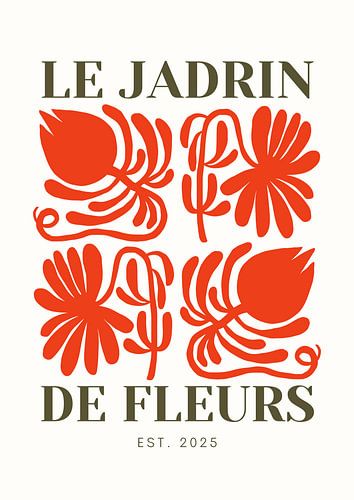 Le Jardin de Fleurs – Botanische bloemenposter