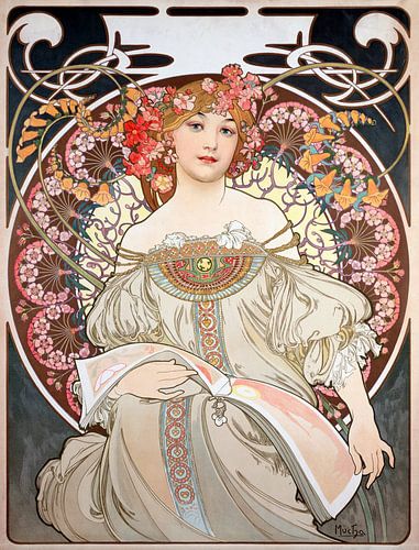 Illustration du calendrier 1896 - Alphonse Mucha