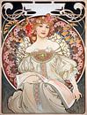 Kalenderillustratie 1896 - Alphonse Mucha van Bridgeman Masters thumbnail