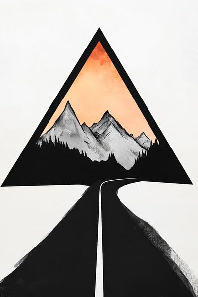 Mountain landscape in the triangle - Conceptual by Poster Art Shop
