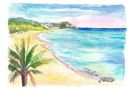 Ffryes Beach Escape Un paradis d'Antigua en aquarelle