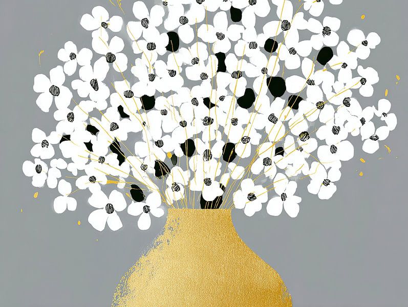 Blooming Joy in Gold van Bloemen Studio