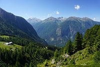 Uitzicht op de Oetztaler Alpen, Tirol (Oostenrijk)