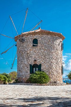 Greek stone windmill on Zakyntos by Fotos by Jan Wehnert