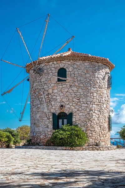 Moulin à vent grec en pierre à Zakyntos par Fotos by Jan Wehnert