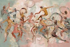 Reptiles playing sports | Abstract by Eye catching paintings