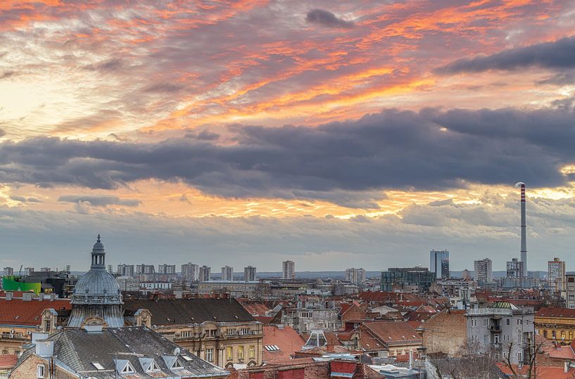 Ansicht Skyline Zagreb - Kroatien von Marcel Kerdijk