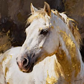 The Golden Stallion - Wild Mustang 2 by Johannas Art Creations