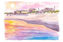 Einsame Topsail Island Strandlandschaft am späten Nachmittag in North Carolina von Markus Bleichner